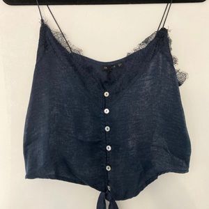 Navy Blue Crop Top - Size Small - Never Worn